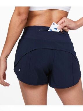 Lululemon Speed Up Shorts Lined True Navy